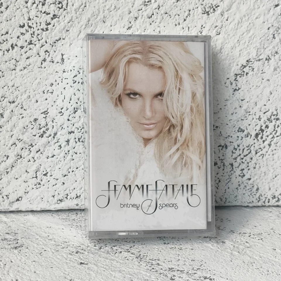 Retro Britney Spears Music Magnetic Tape Femme Fatale Album Cassette Cosplay Soundtracks Box Recorder Walkman Car Tape Prop Gift