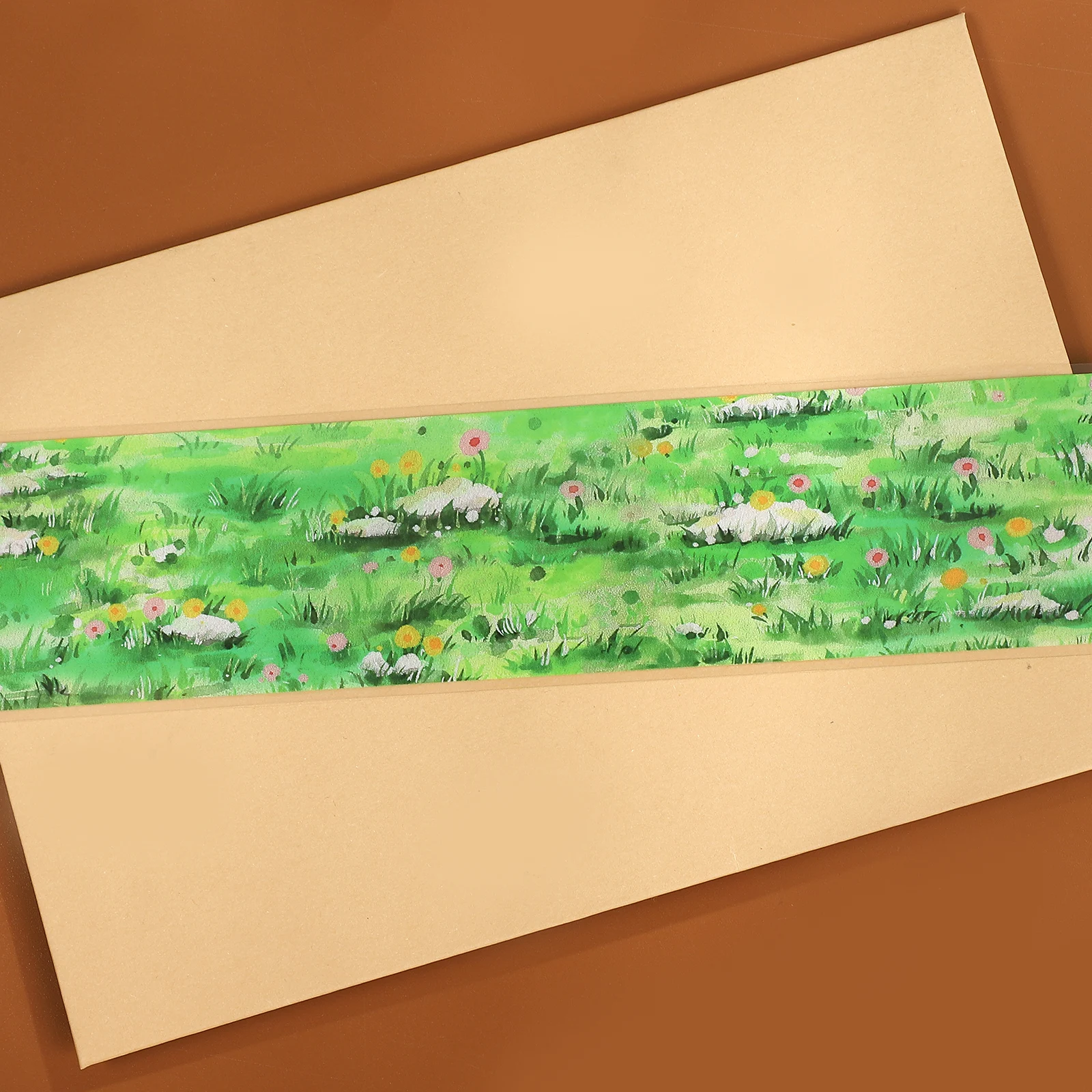 40mm*5m 빈티지 잔디 꽃 풍경 PET 테이프 크리 에이 티브 DIY 저널 재료 콜라주 스크랩북 편지지