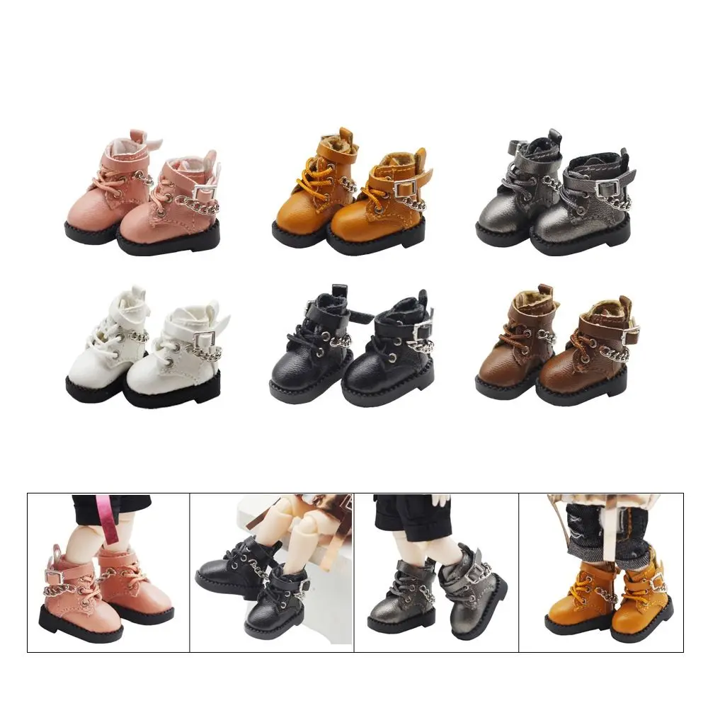 Leather Doll Boots for OB11 Cowhide Dolls