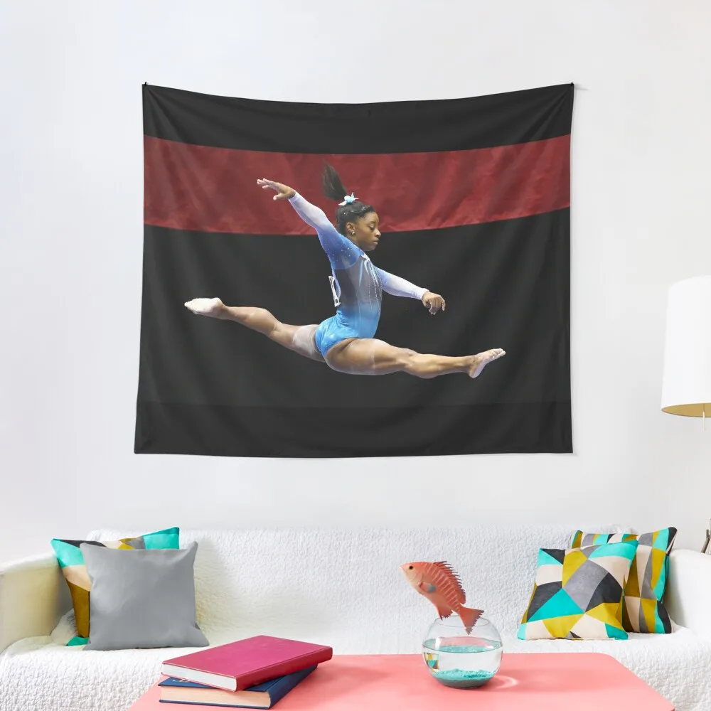 

Simone Biles 3 Tapestry Luxury Living Room Decoration Anime Decor Room Decore Aesthetic Room Decoration Korean Style Tapestry