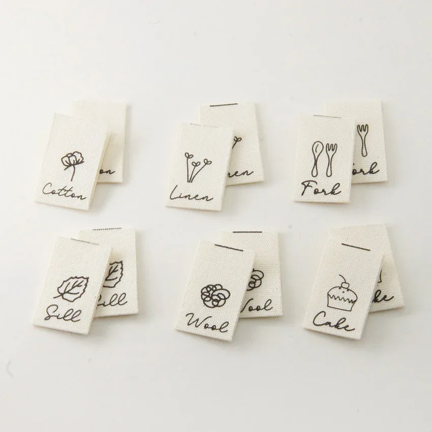 스팟 수제 순면 접이식 라벨 액세서리, 바느질 사이드 라벨, 면 리넨 실크 울 식기, 케이크 면  Best5