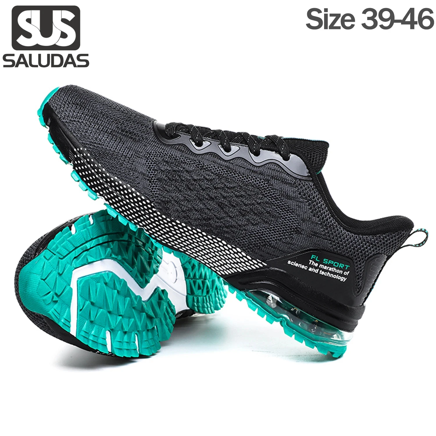 

SALUDAS Men Sneakers Fashion Sport Jogging Tennis Fitness Sneaker Breathable Brief Lace-Up Casual Shoe Air Cushion Running Shoes