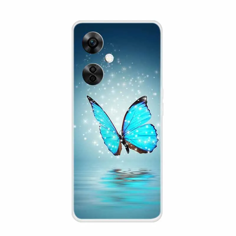 Clear Wolf Design Soft TPU Silicone Phone Cover - Transparent Etui for OnePlus Nord CE 3 Lite