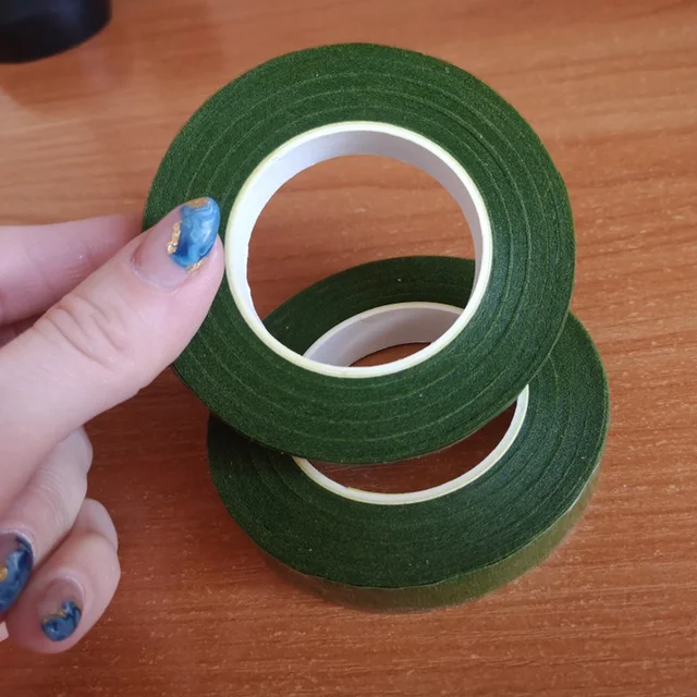 30 M Virágszalagok Önfagás Zöld Papír Szalag Oltó Film Virágos Szár A Koszorú Koszorúkhoz Diy Kézműves Mesterséges Selyemvirág
