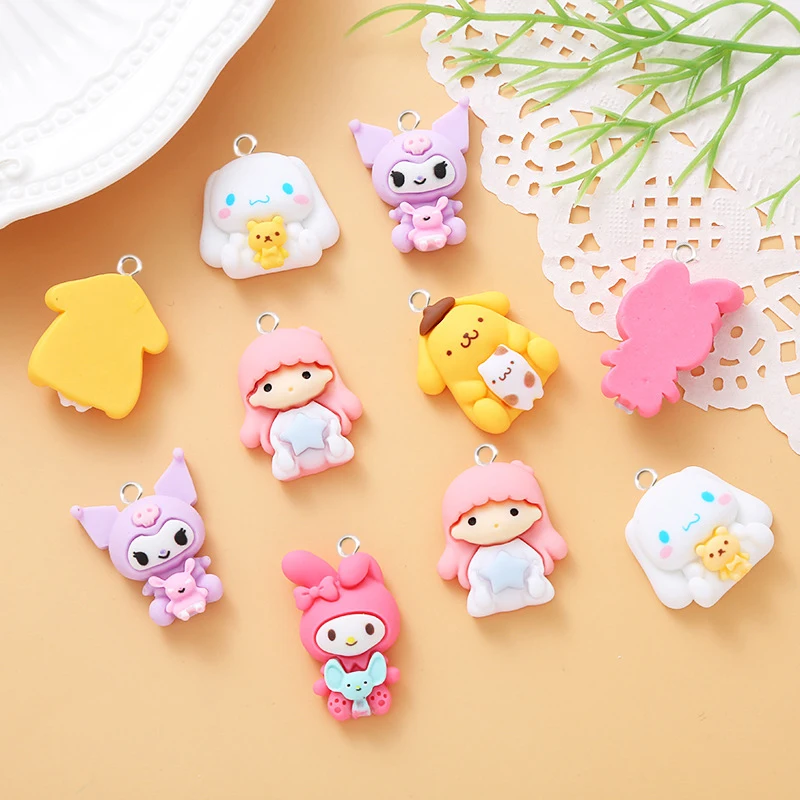

10Pcs Kawaii Cartoon Animal Charms Pendants for Keychain Jewelry DIY Earrings Necklace Bracelet Making Findings