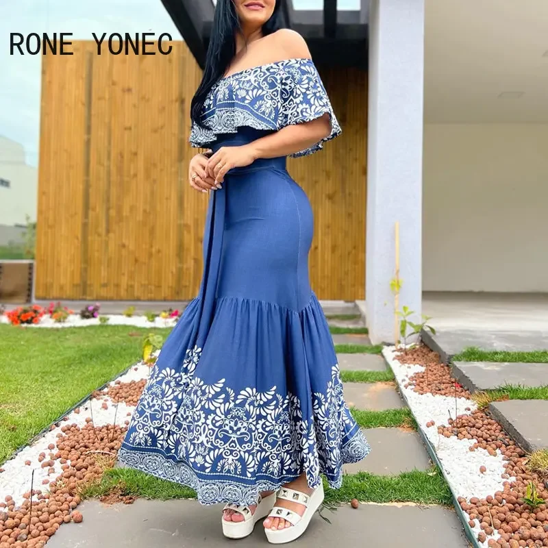 

Женское платье 2023, Платье макси с тропическим этническим принтом, платья для отпуска