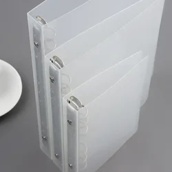 Creative Transparent Twill Binder Shell - Notebook Loose Leaf Ring Binder Planner (A6)