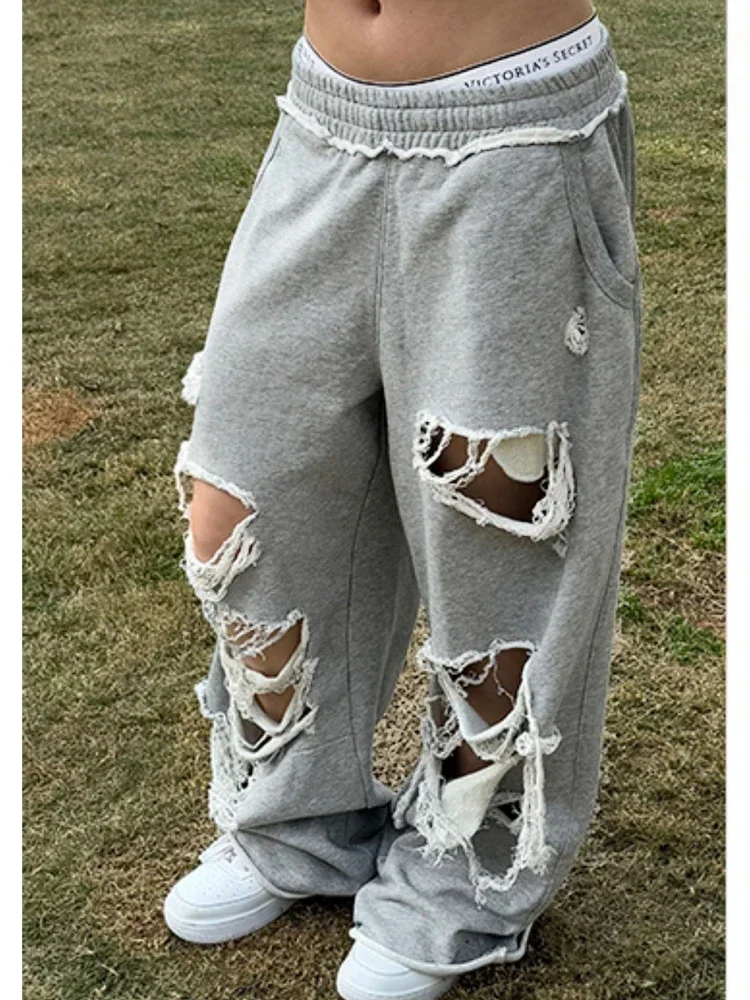 Fashion Ripped Sweatpants Outfit Outfmvch Jeans For Women Cargo
