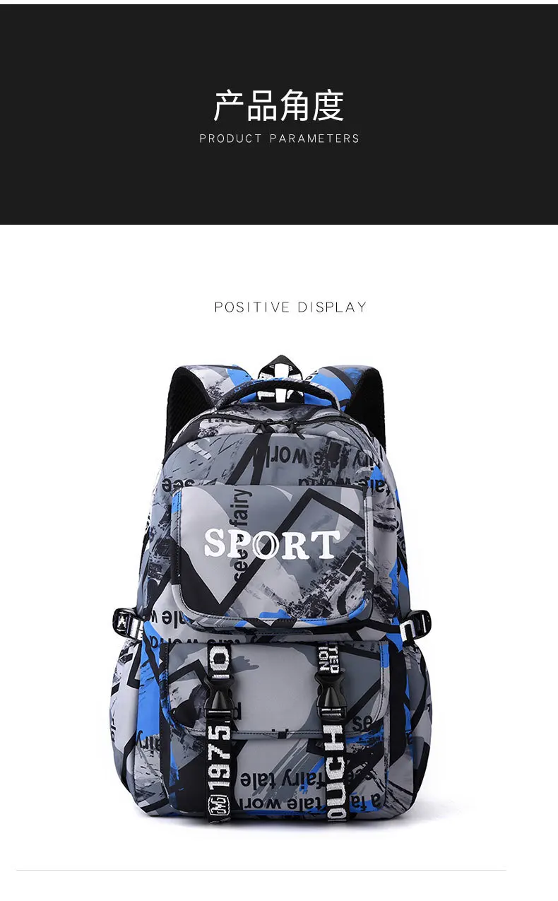 2026 neueste Mode Verdicken Rucksack Für Jungen Und Mädchen Hohe Schule Kinder Große Kapazität Camouflage Mittelschüler – Detail 18