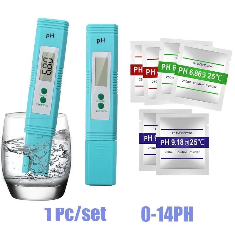 

Portable PH Water Quality Tester Acidometer for Aquarium Acidimeter PH Acidity Meter 0.01 High Precision Automatically Calibrate