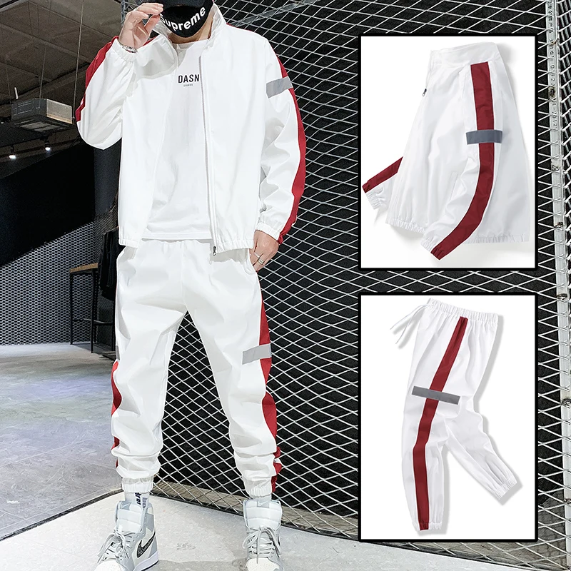 

2023 Autumn Men Sports Set Jacket+Pants Two Pieces Set Mens Casual Tracksuit Fashion Streetwear Male Clothing Set Jogging Suit
