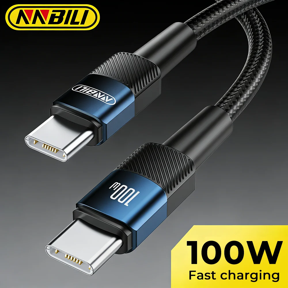 NNBILI 100W 타입 C to USB C 케이블 PD 3.0 고속 충전 아이폰..