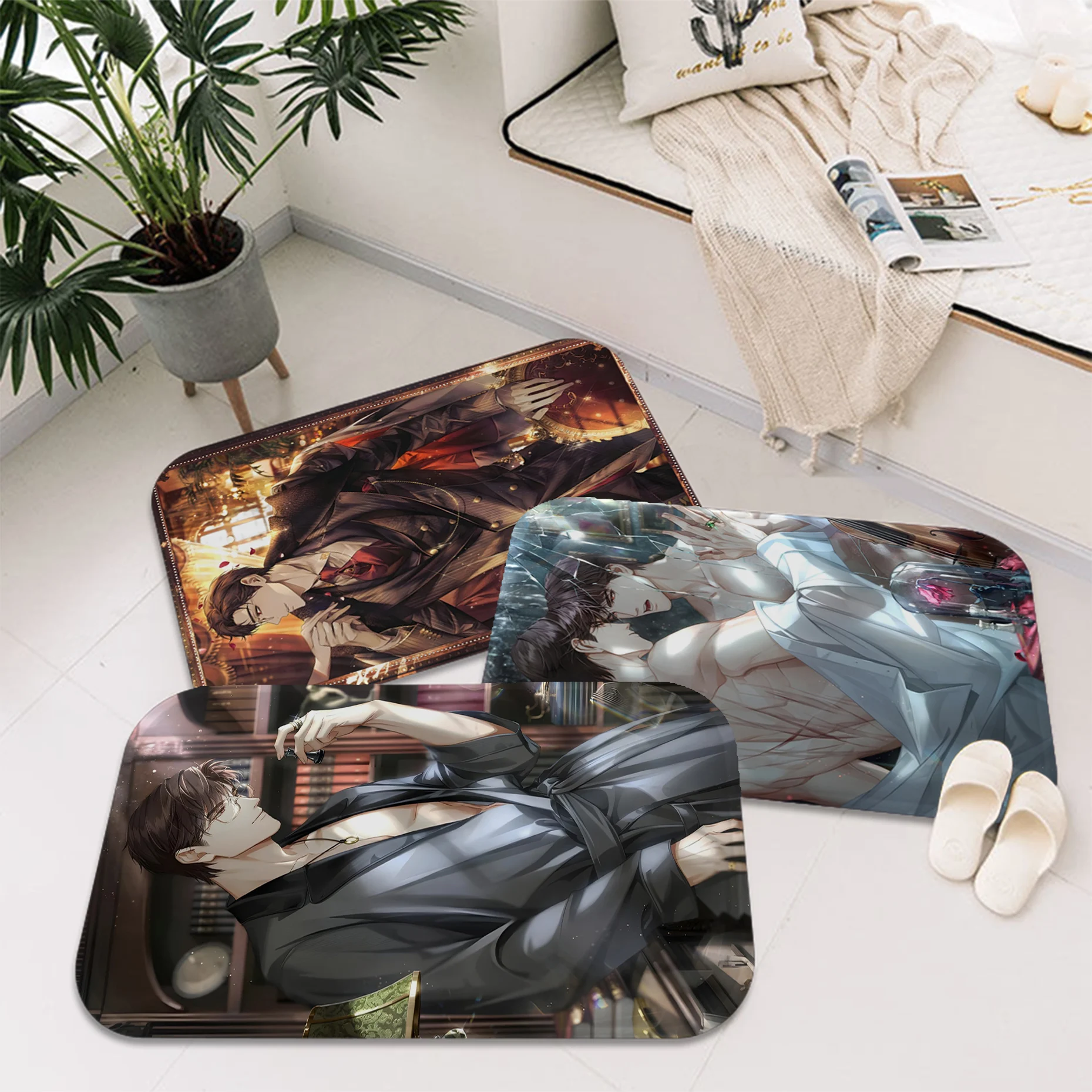 

Cartoon Anime Floor Mat Bath Mat Nordic Style Home Doormat Bathroom-Toilet Mats Bedroom Welcome Doormat