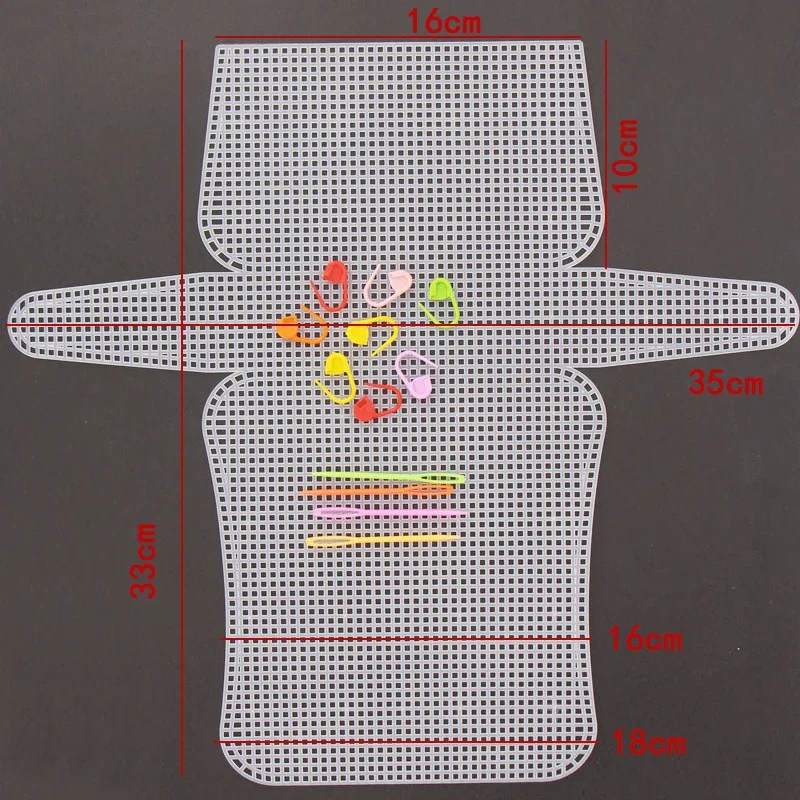Plastic Mesh Cloth for Bag Making DIY Handcraft Bags Weaving Material Latch Hook Bags Made Plastic Grid Hook Crafts Accessories craft supplies