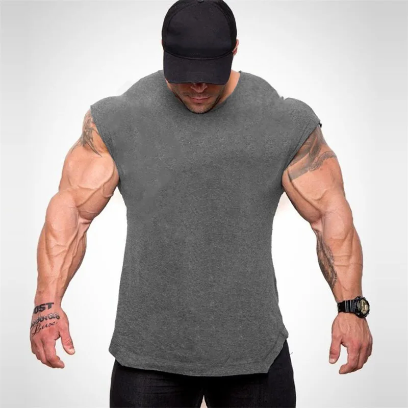 

2023 Newest Summer Gym Vest High Quality Mesh Shirt Sleeveless T-shirts Men Tank Tops Running Fitness Sports Vest Men Clothing