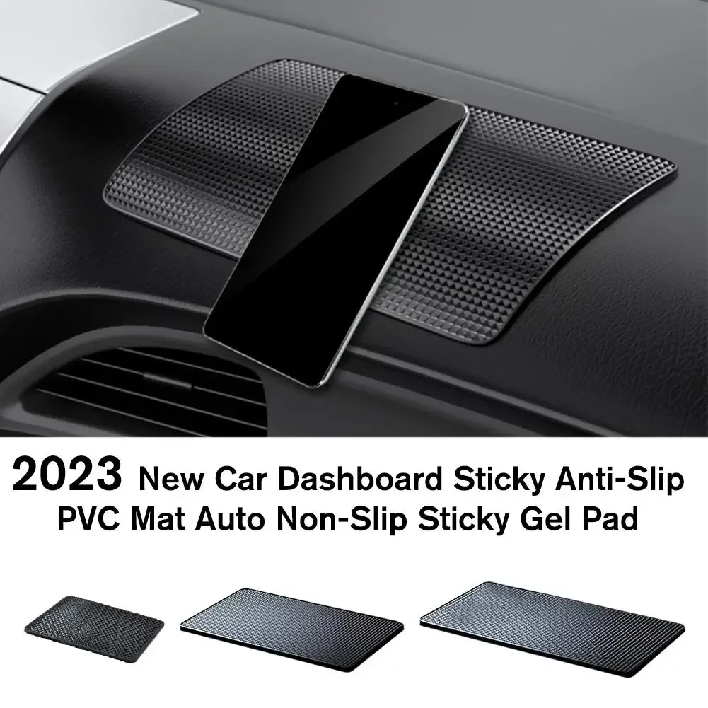 Car dashboard mat Sticky Black Anti-Slip PVC Mat Auto Phone Holder Non-Slip Sticky Gel Pad 3 Size black