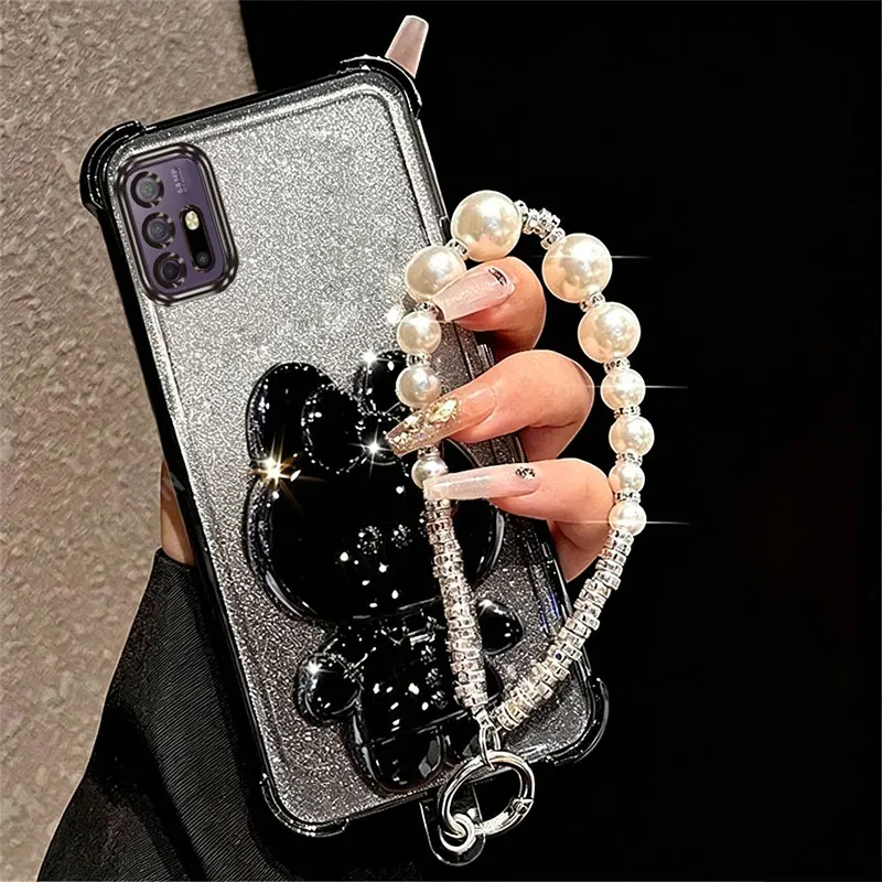 Rabbit Design Lanyard Phone Holder Case with Adjustable Strap