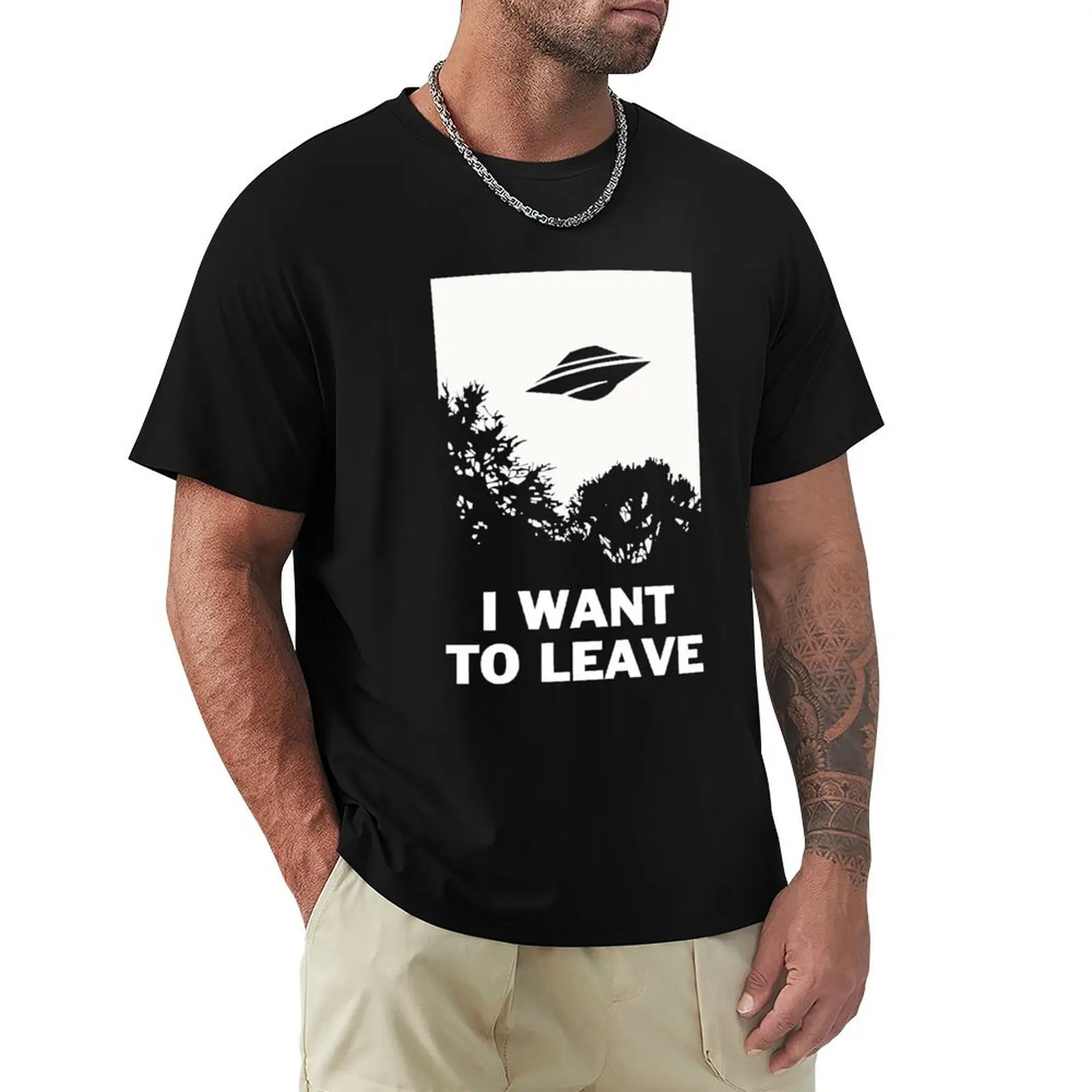 

I Want To Leave T-Shirt plain animal prinfor boys tee shirts for men