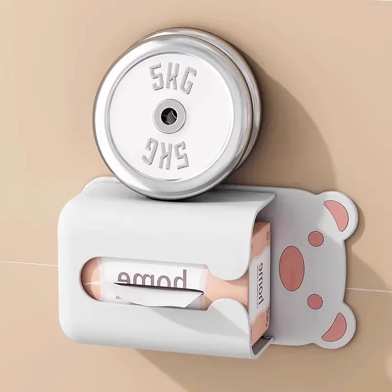 1Pcs Cartoon Plastic Tissue Box Organizer Bathroom Living Tissue Box Holders Wall-mounted Paper Drawer Kitchen Storage Boxes 3