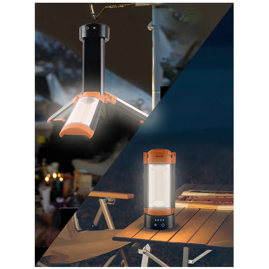 90000mAh Camping Light Bracket Optional Rechargeable Camping Lantern Telescoping Waterproof Tent Light Hiking Fishing
