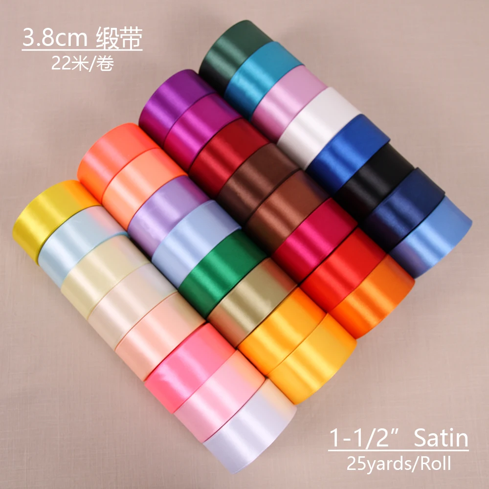 Vino Rojo Satinado, 25 Mm De Ancho, 22 Metros, Cinta De Regalo Para Envolver Regalos, Manualidades, Ramos De Flores, Proyectos De Costura, Fabricación De Lazos, Decoraciones De Cumpleaños Y Bodas