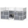 Stand Up Desk Store Expanse Modular Wall | 70''x 48''Wall | Expandable Partition Room Divider with Rearrangeable Frosted Acrylic 6