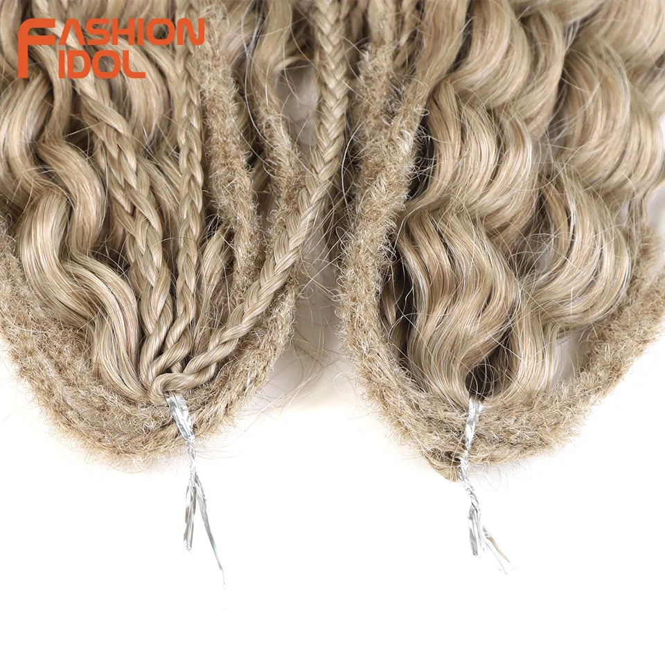 FASHION IDOL 24 inch Kinky Curly Hair Twist Crochet Hair Synthetic Braid Hair Ombre Blonde Water Wave Braiding Hair Extensions 4