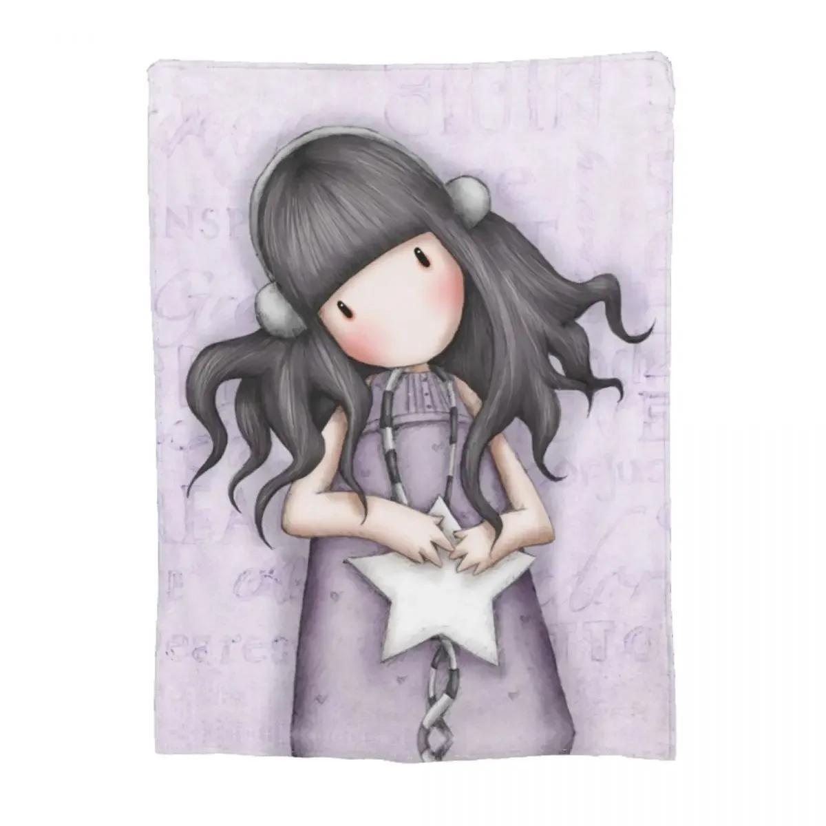 

Santoro Gorjuss Art Accessories Blanket Flannel Spring Autumn Comfortable Lightweight Thin Throw Blanket for Home Bedroom Quilt