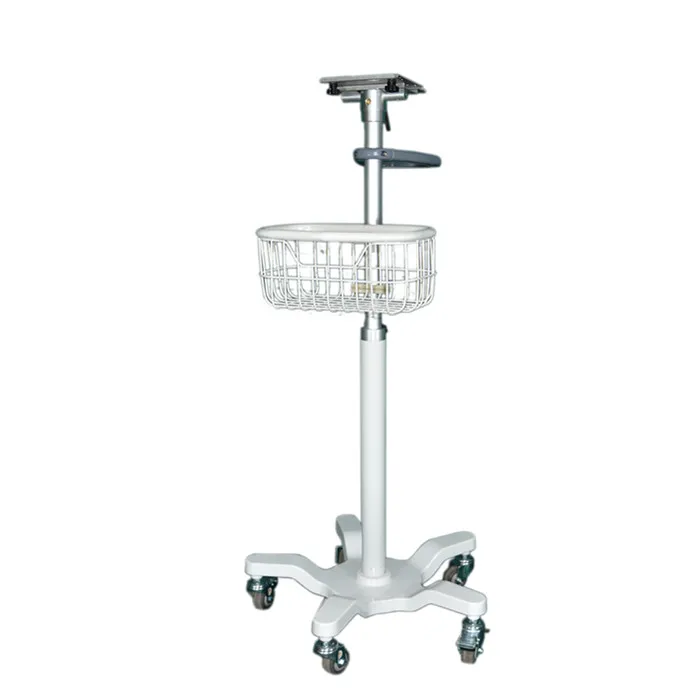 

Height adjustable mobile computer standing desk cart Monitor Trolleys Factory Direct supply