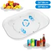 Lazy Susan Turntable Spice Rack Organizer Clear Storage Tray 360 Degree Rotating Storage Racks for Kitchen Cabinet Refrigerator 1