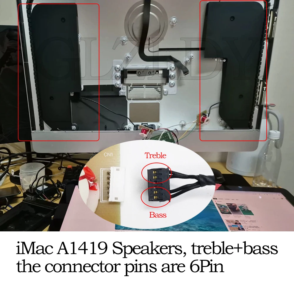 Audio Speaker 2 Way Treble Bass Speaker Crossover Frequency Divider For imac A1419 A1418 A2115 27" Speaker Frequency Divider