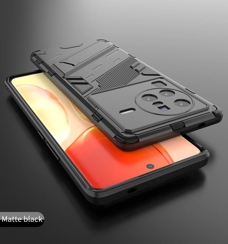 Vivo X80 Pro Per Vivo X80 Pro Case Luxury Antiurto Armor Slim Stand Holder Cover Per Vivo X80 Pro Cover Per Vivo X80Pro V2185A