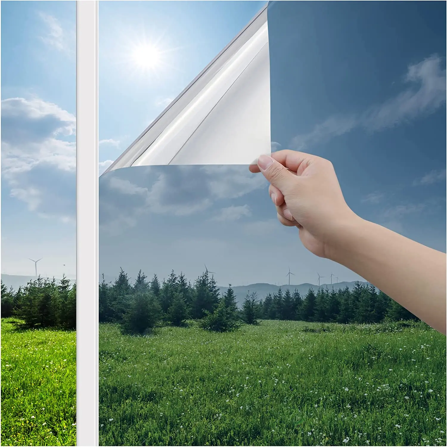 One Way Reflective Window Film Privacy Heat Blocking Anti UV Mirror