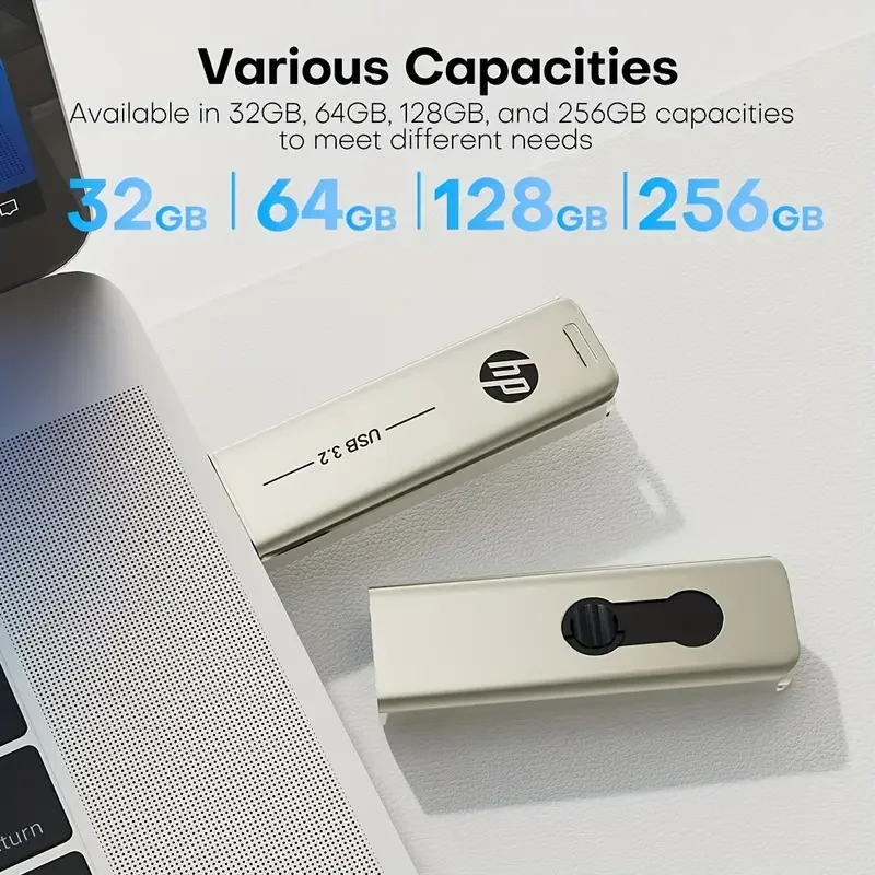 High-Speed Metal USB Flash Drive with Push-Pull Design