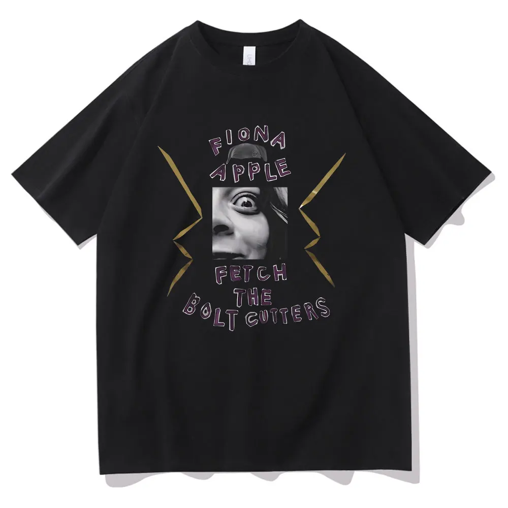 

Limited Fiona Apple Fetch The Bolt Cutters Album Print T-shirt Oversized Men Women Rock Streetwear Male Fashion Hip Hop Tshirt