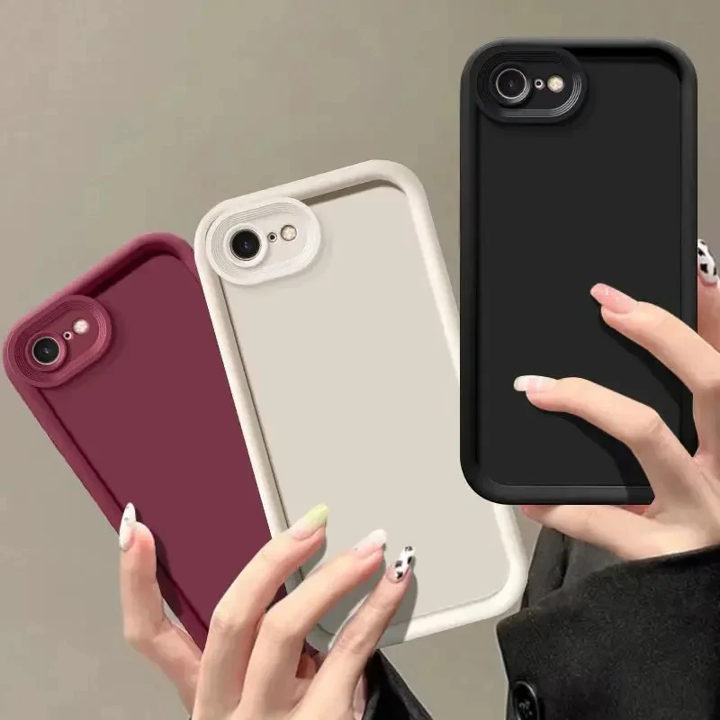 Retro Frosted Armor Square Frame Phone Case with Skin Feel Finish