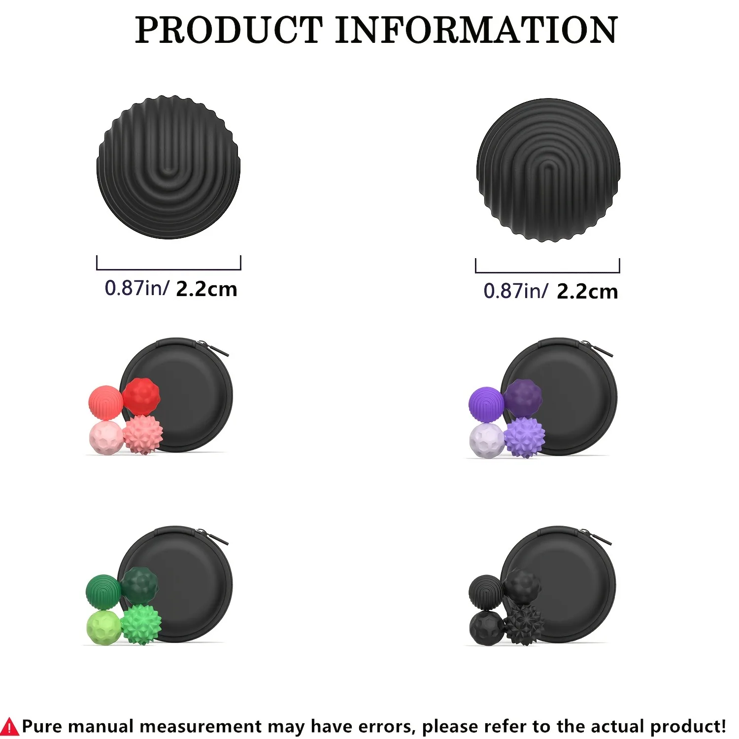 Magnetic Sensory Silicone Ball Hand Touch Ball Soft Massage Training Raised Point Waist and Back Foot Massage 4/8 pieces 3448020 fidget toy,sensory fidget toy,anti stress toy,finger sensory toy