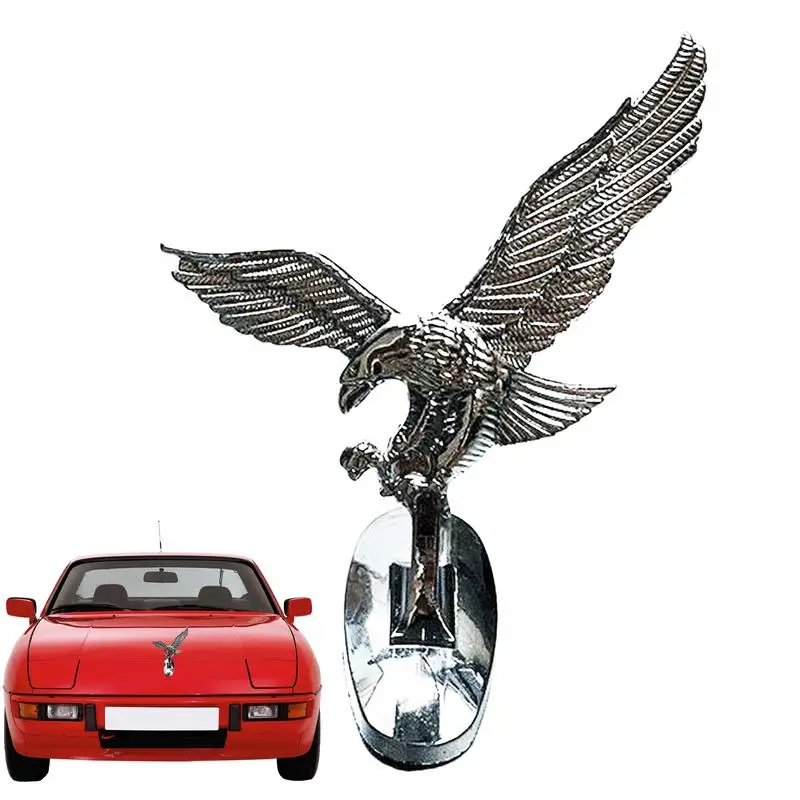 

Car Eagle Hood Ornament Automotive Zinc Alloy Material 3D Eagle Decal automobile eagle shaped hood ornament decor car accessorie