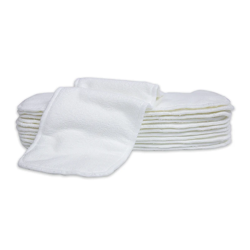 5pcs Diaper Inserts 3 Layers Microfiber Washable Reusable Inserts Super Water Absorbent for Cloth Diapers