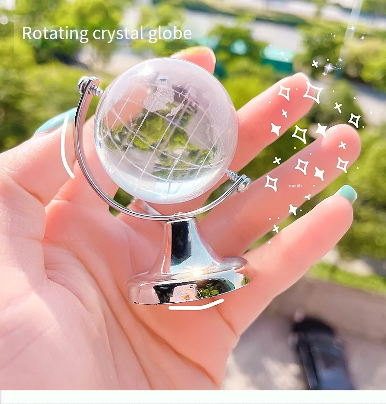 

ins wind mini globe creative desktop ornaments transparent desk decorations student gifts
