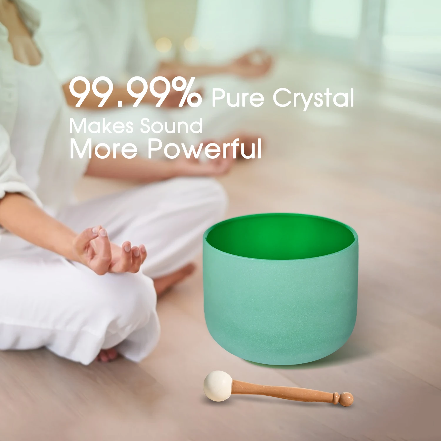 1pc 8" C/D/E/F/G/A/B Note Frosted Quartz Crystal Singing Bowl for Meditation Sound Healing Free Mallet meditation singing bowl