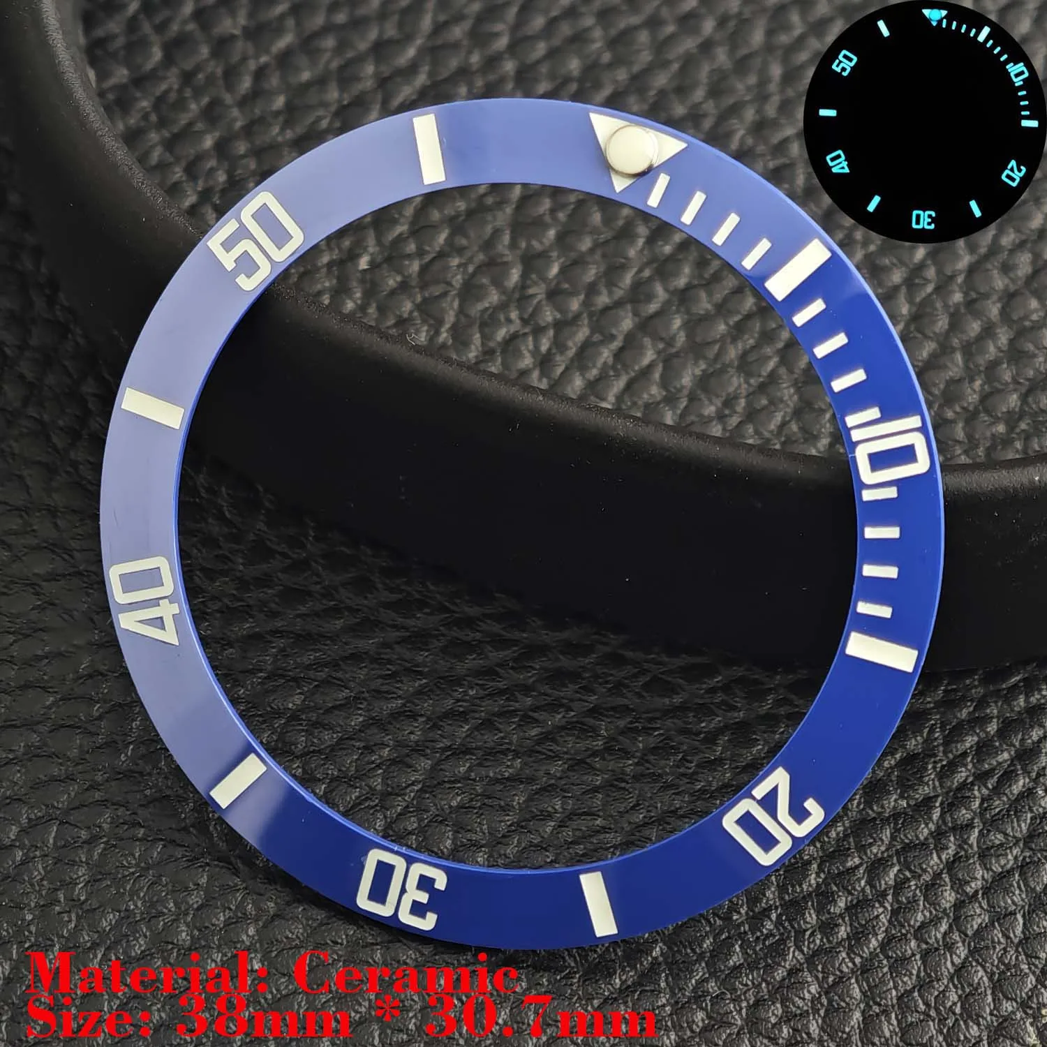 Ceramic Luminous Bezel Insert for Men's Watch - Premium Replacement Accessory