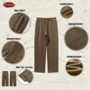 ZODF 2024 Autumn Winter 345sm Fleece Straight Pants For Men Unisex Loose Comfortable Sport Solid Trousers Brand Bottoms HY0864 4