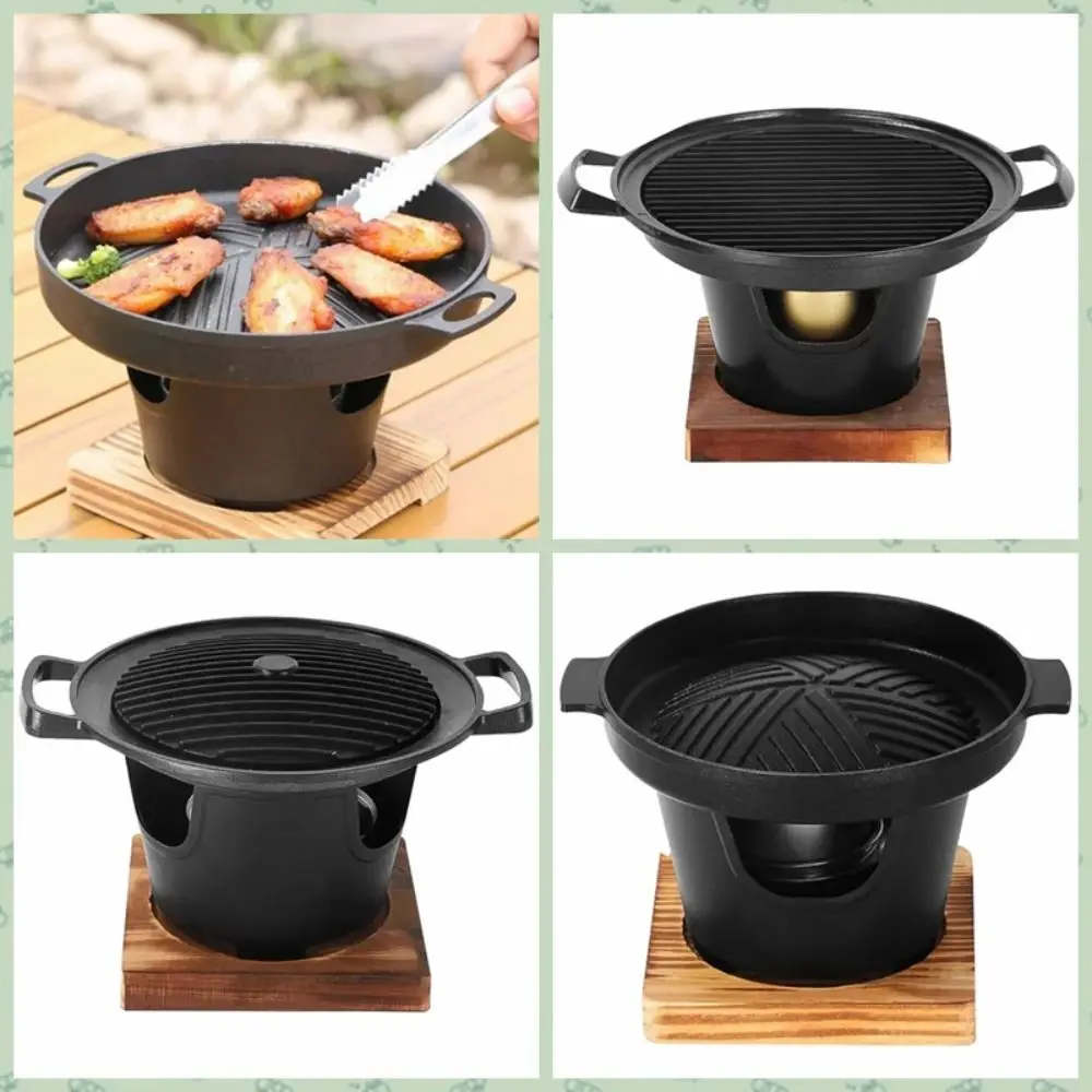 

Detachable Japanese Alcohol Stove Roasting Meat Tools Non-stick Portable Mini Barbecue Stove BBQ Plate Garden