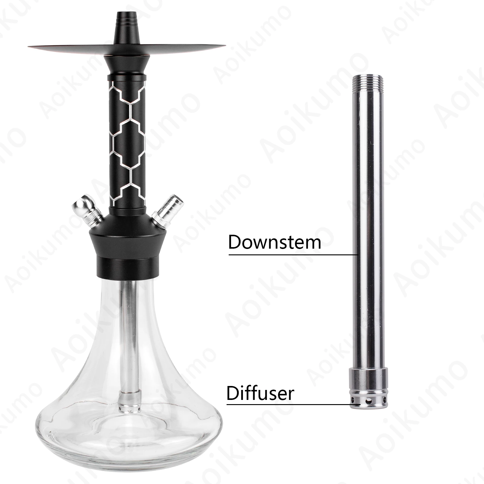 Portable Glass Travel Hookah with Case Bag Set