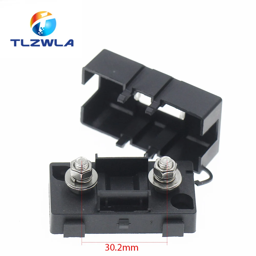ANS-8 Trumpet Fork Plug Type Fuse Holder 52x27.5mm Safety Plate Base Car Carrier Fuse Box Bolt Type