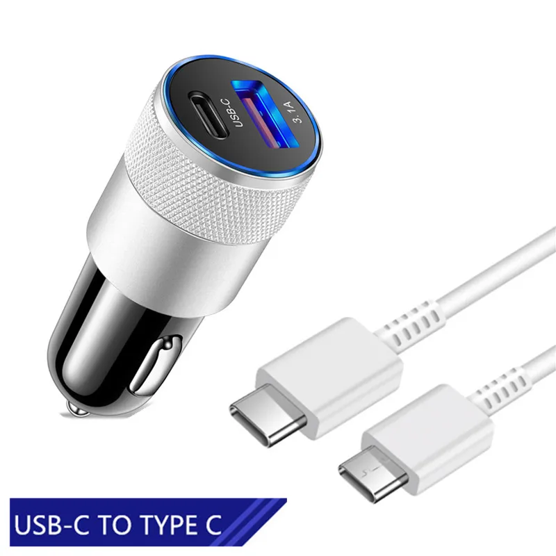 PD USB C Car Charger Quick Charge For Smartphones For iPhone 12 11 Xiaomi Redmi 10 Samsung Galaxy S22 Type C Phone Charger Cable 5v 1a usb Chargers