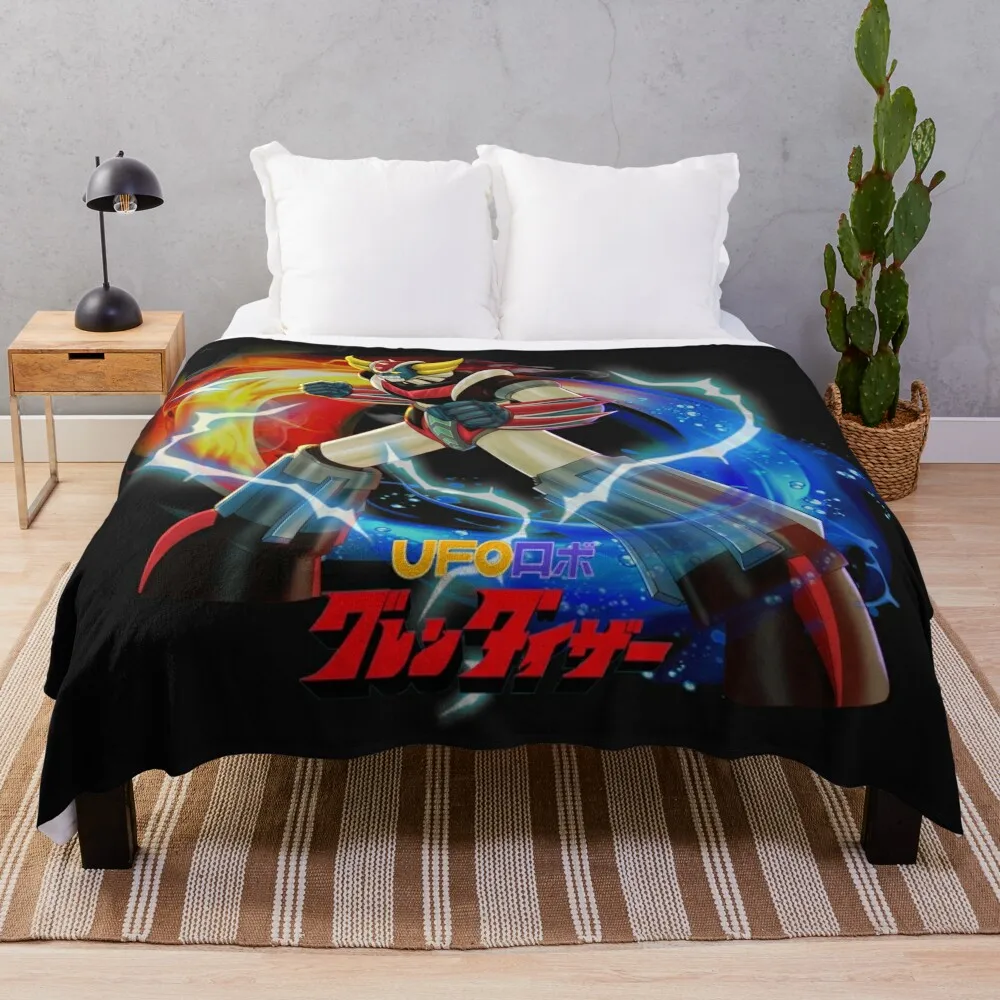 

UFO ROBO Grendizer Throw Blanket Furry Sofa Throw Decoratives anime Blankets