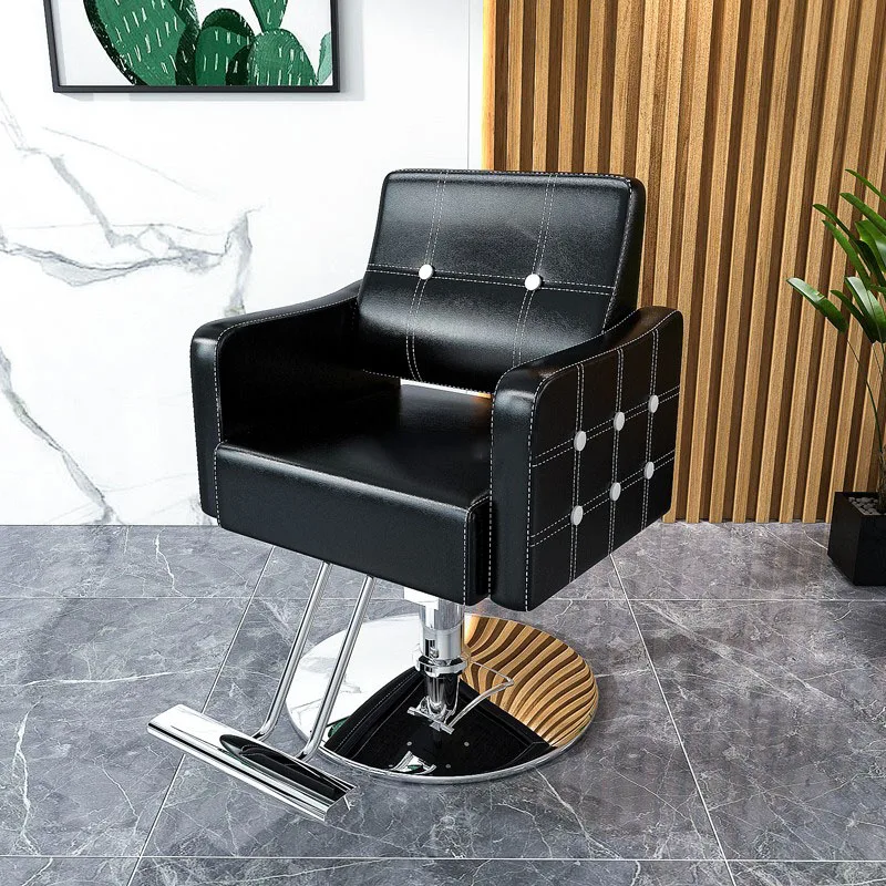 Fashion Men Barber Chair Vintage Model Black Nordic Hairdressing Hair Salon Chair Beauty Simplicity Cadeiras Home Furniture