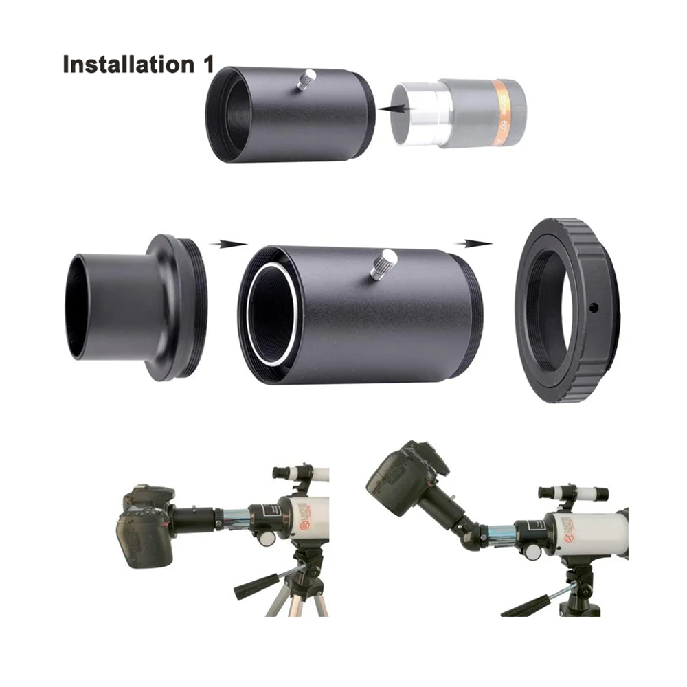StarDikor 1.25 Inch Extension Tube Adapter Astronomical Telescope Mount For Canon Nikon Sony Pentax Fuji M4/3 Olympus Camera 4